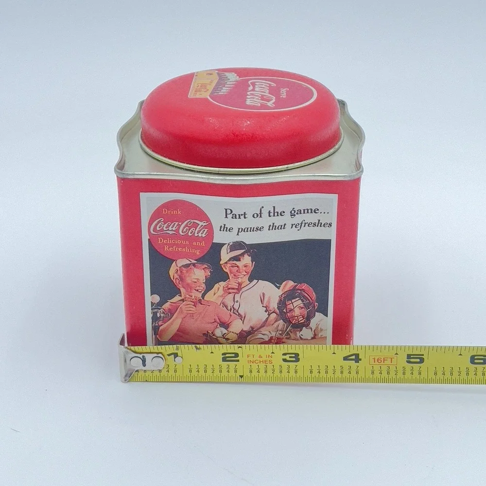 Vintage Coca-Cola Tin Can 1993 Nostalgic Kids Baseball Theme Part Of The Game